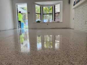 Terrazzo floor high high shine Clearwater FL Floor Polishing and restoration Tampa Bay FL
