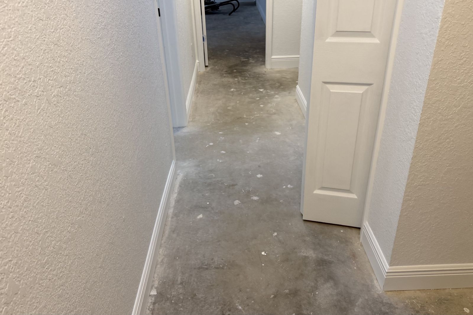 Concrete Hallway Before Polishing Tampa Fl