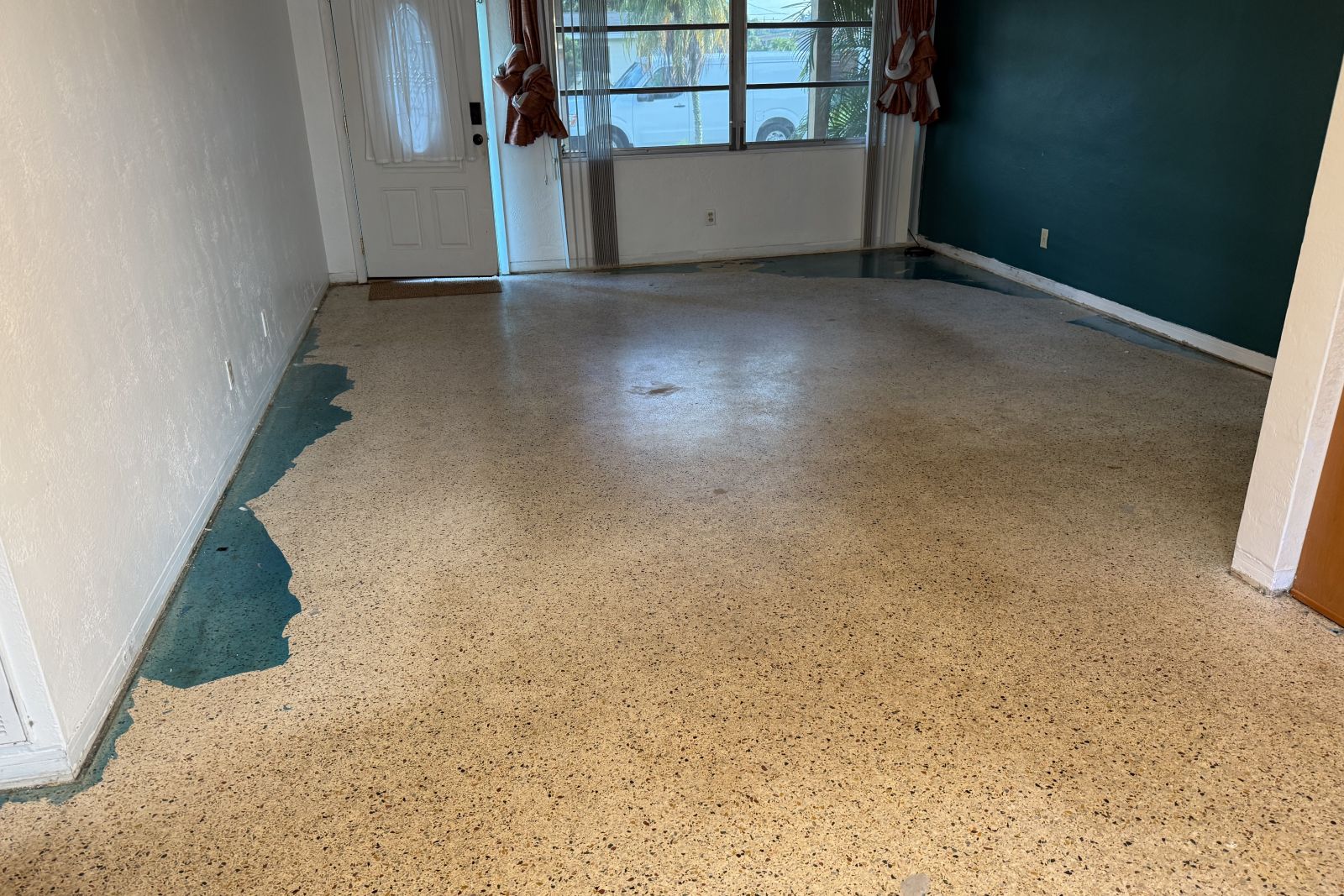 Terrazzo Floor before restoration Tampa
