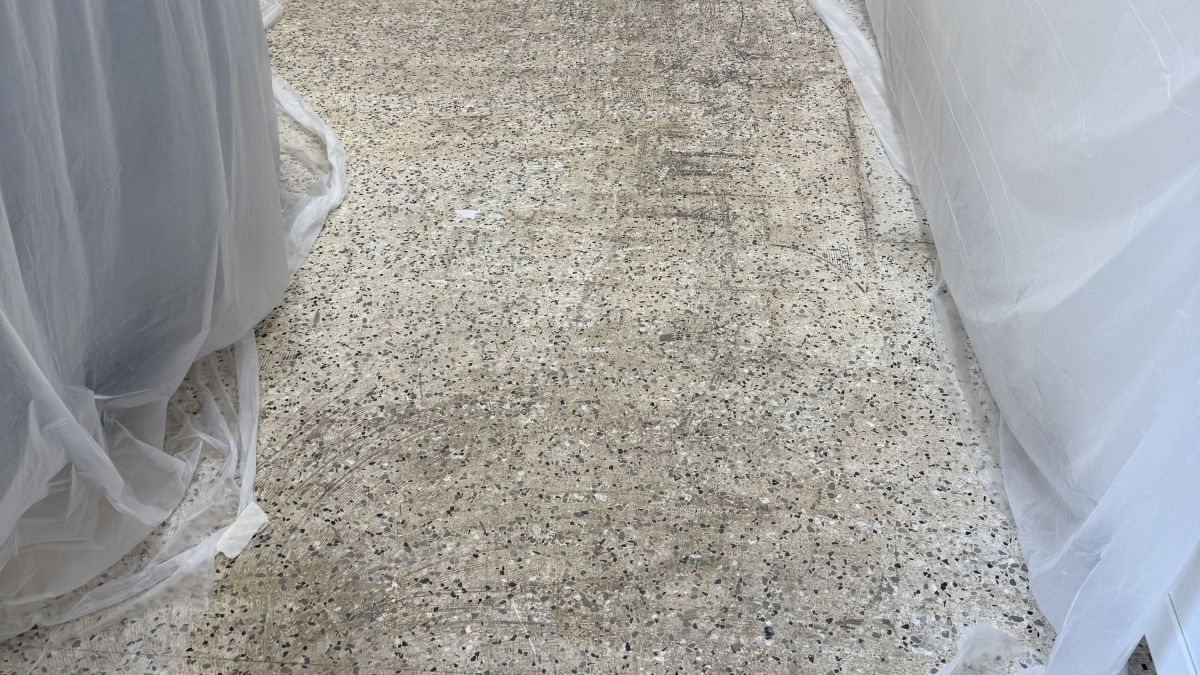 Terrazzo Kitchen Repair Before Shine